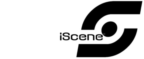 iScene logo black on white